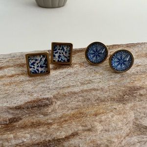 Boho Chic Classic Round & Square Stud Earrings - Elegant Chic Stud Earrings